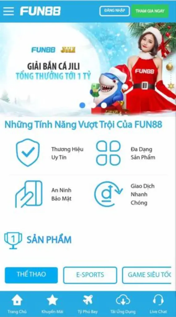 Vào trang chủ nhà cái lựa chọn "tham gia" để đăng ký FUN88